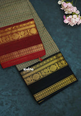 Karthigai silk cotton Muthukattam rudraksham mayil Rettapet Ganga Jamuna border  - Grey